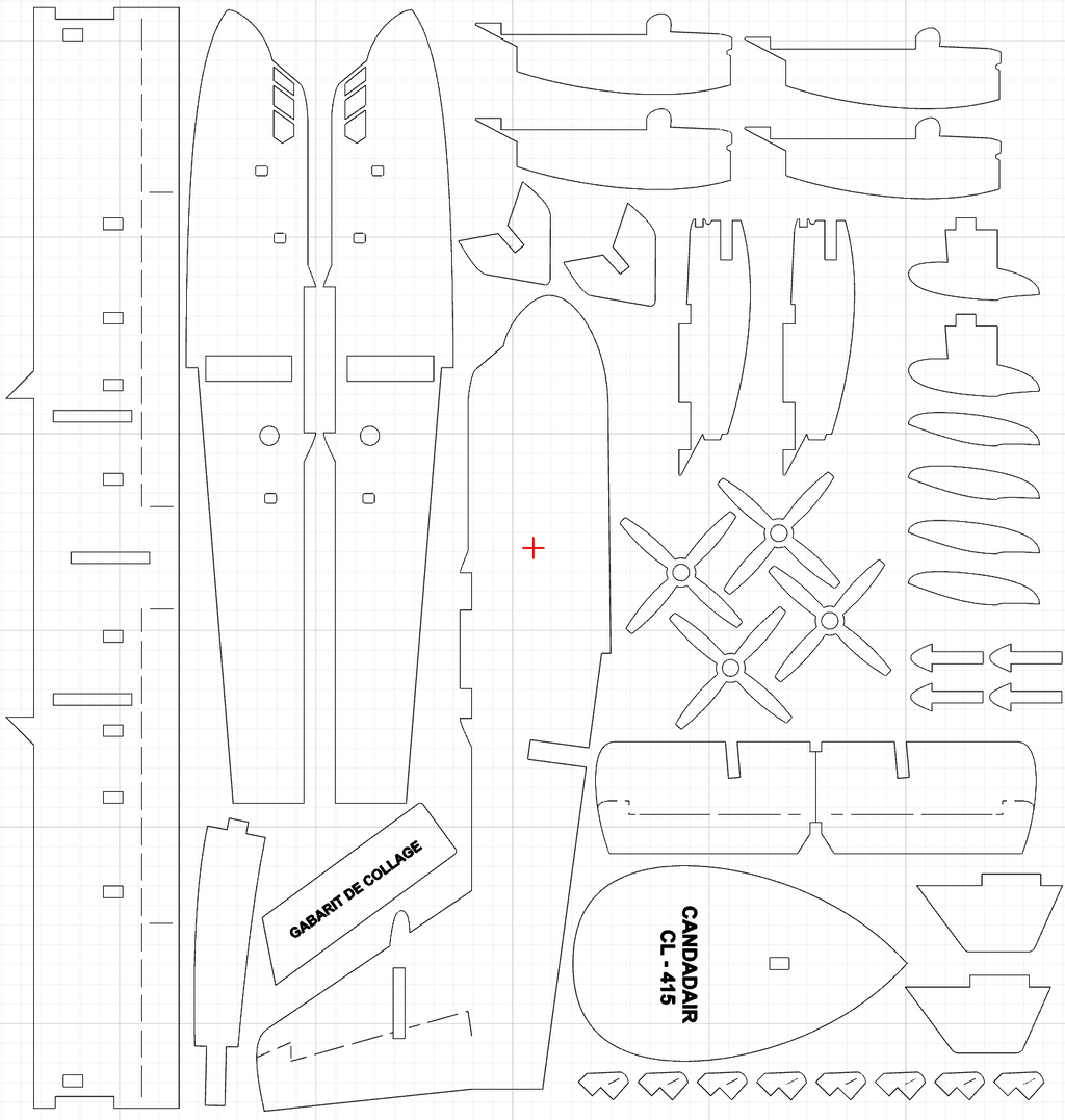 ©Canadair CL415 en CTP découpé au laser