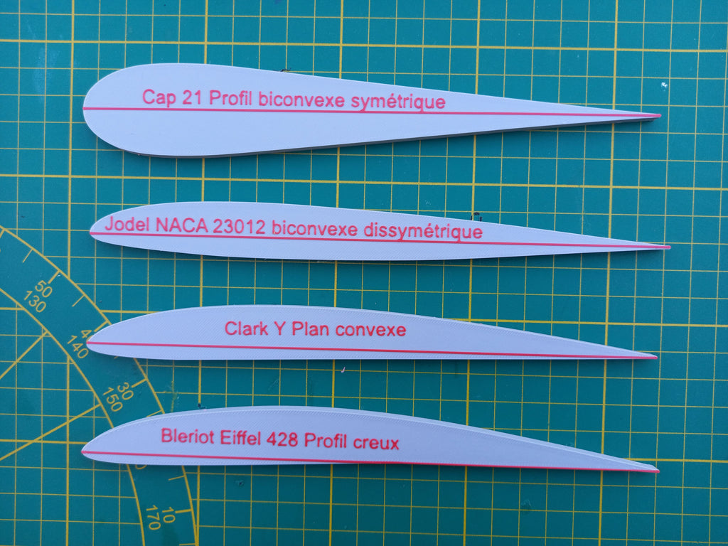 Lot de 4 Profils d'aile d'avion