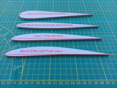 Lot de 4 Profils d'aile d'avion